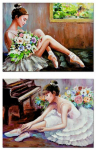 Plakatas Drobė DKD Home Decor Drobė Medžio MDF 80 x 3 x 60 cm