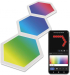 Sieninis &scaron;viestuvas Emos Hexagon LED ap&scaron;vietimo prailginimo rinkinys 1,8 W RGBIC reguliuojamas WiFi GoSmart 3 vnt.
