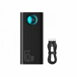 Kelionėms lėktuvu pritaikytas powerbank Baseus Amblight, 65W, 26800mAh