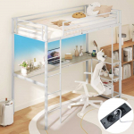 Promotions Lofto Lova su Stalu, 207,5x96x180 cm, Juoda ir Ruda