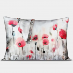 Patalynės komplektas &Scaron;ilkinis pagalvės užvalkalas POPPY MORNING, 19 momų (M/M)