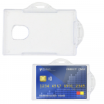 Lean Plastikinis horizontalus ID kortelių dėklas, 10x7 cm