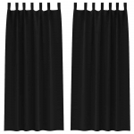 Užuolaidos su žiedais, blokuojančios &scaron;viesą 2 pcs Juoda