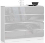 Komoda k 120 cm 8 stalčiai, blizgi