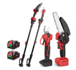 Grandininis pjūklas Akumuliatorinių Įrankių rinkinys (pjūklas + žirklės+ teleskopinis stiebas) Happy People II-01