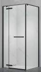Du&scaron;o kabina PRESTIGE 90x90 juoda/skaidri be pado