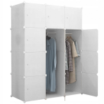 Muvu Modulinė spinta, balta, prakti&scaron;kas drabužių organizatorius, XL