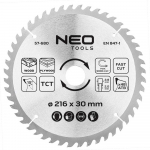 Neo Tools Diskinio pjovimo diskas, Widia, 216 x 30 mm, 48 dantukai