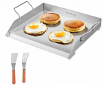 Nerūdijančio Plieno Keptuvė, Universali Plok&scaron;čia Vir&scaron;utinė Plok&scaron;tė Dujinei Kepsninei, &Scaron;a&scaron;lykinei, Teppanyaki, Ne&scaron;iojamiems Indams, Stovyklavimo Keptuvei, Lauko Maisto Gaminimui