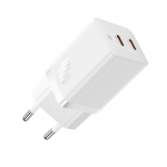 Baseus GaN5 Pro 40W 2xUSB-C sieninis įkroviklis - Baltas