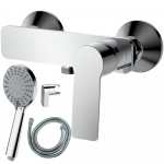 Jaucējkrāns du&scaron;as AB BRUCE, ar du&scaron;as komplektu, hromēts