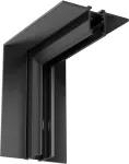 Užglaistomo magnetinės sistemos ZAMBELIS MAGNETIC 6MM bėgelio vertikalus kampinis sujungimas, 24V, juodas, 25226