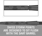 35 mm metalinės adatėlės Target Swiss Storm Onyx, sidabrinės