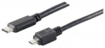 S-Conn USB 2.0 kabelis, 3.1 tipo C ki&scaron;tukas - 2.0 tipo Micro B ki&scaron;tukas, 2.0 versija