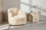 Sofa Venture Design Fotelis 54x49 cm Smėlio spalvos dirbtinis kailis
