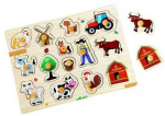 Rappa 2Kids Toys medinė dėlionė &bdquo;Ūkis&ldquo;, 14 detalių