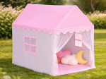 VAIKŲ PALAPINĖ-NAMELIS-PILIS &ndash; DIDELĖ ROŽINĖ PALAPINĖ NAMŲ ARBA SODO KAMBARIUI