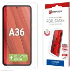 Displex Ekrano apsauga (10H) skirtas Samsung Galaxy A36, Eco montavimo rėmelis, atsparus įbrėžimams, Samsung, Galaxy A36, sausas klijavimas, atsparus ne&scaron;varumams, atsparus smūgiams, atsparus įbrėžimams, permatomas, 1 vnt.