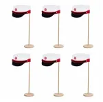 Scanseason As Raudoni studenti&scaron;ki kepuraitės vėliavėlės ant staliuko, 6 vnt.