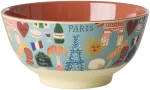 Rice - Melamine Bowl with Paris Mon Amour Print - Burnt Oranžinis - Medium - 700 ml