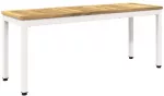 Sodo suolas 108,5 x 35 x 45 cm Kietos akacijos mediena Balta