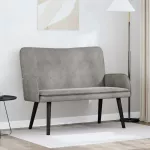 Dvita&scaron;kė sofa &Scaron;viesiai pilka 115 x 61 x 87 cm Aksomas