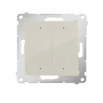 Kontakt-Simon Simon 54 Dviejų kanalų ap&scaron;vietimo valdiklis, valdomas i&scaron;maniuoju telefonu per Wi-Fi SWITCH D 2x5 A, 230 V, (modulis) ka&scaron;myro spalvos (DEW2W.01/42)