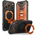 Dėklas SUPCASE UB GRIP MAG MAGSAFE IPHONE 17 PRO MAX / 18 PRO MAX ARAMID Juodas/Oranžinis