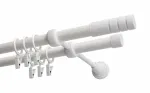 Decastyl Dviguba karnisas FI 19 mm baltas 320 cm TECHNO su ratukais KOWALSKI