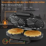 Vaflinė Yashe Sw-2122m Vaflių keptuvė &scaron;irdelės formos, 10 vnt., 1200w