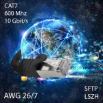 1.0m - Balta - 10 vienetų Cat.7 tinklo kabelis Lan Ethernet patch kabelis S-ftp Lszh Pimf 10gb s Rj45 ki&scaron;tukas Cat6a