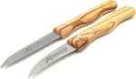 H. Herder Solingen Solinger virtuviniai peiliai / skutimo peiliai 17.5 / 15.8 cm Special Steel Olive rinkinys
