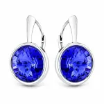 Diamond Sky Jewelry Sidabriniai auskarai moterims DiamondSky &bdquo;Clarice (Sapprhie)&bdquo; su Swarovski kristalais
