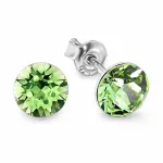 Diamond Sky Jewelry Sidabriniai auskarai moterims DiamondSky &bdquo;Classic (Peridot)&ldquo; su Swarovski kristalais