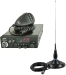 CB radijo stoties komplektas PNI ESCORT CB 8024 ASQ + CB antena PNI ML145 su magnetu 145 / PL