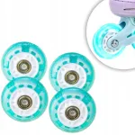 4x &Scaron;viečiantys Led riedučių ratukai Raven Isla Mint 70mm Pu