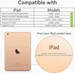 Ipad 9.7 dėklas vaikams 2018/2017 ipad 6-osios/5-osios kartos dėklas - trendgate lengvas smūgiams atsparus ipad dėklas vaikams su rankena ir stovu, skirtas ipad air/ipad air 2/ipad pro 9.7 colių plan&scaron;etiniam kompiuteriui - juodas