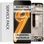 Service pack ekranas skirtas realme 9 4g rmx3521 rėmelis + nemokamas vadovas