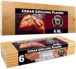 Dominion Grilling Co. rūkymo lentelės 6 Xl kedro medienos grilio lentos itin ilgos - 6 vnt.