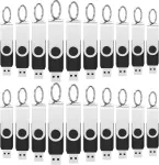 50 vnt. Usb atmintukai 2gb, juodi, su suktuku, greitas duomenų perdavimas