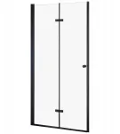 Sulankstomos ni&scaron;inės du&scaron;o durys 105cm juoda walk-in kabina sienelė