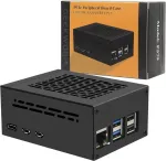 Geekworm raspberry pi 5 dėklas (p579-v2) | palaiko pcie m.2 nvme ssd shield top x1001 / x1003 / x1004 / x1012 / x1000 / x1015 / m901 / m300 ir raspberry pi 5 active cooler