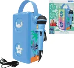 Kompiuterio kolonėlės Lexibook, Disney Stitch Btp185dz &scaron;viečiantis belaidis bluetooth&reg; garsiakalbis su mikrofonu, įvairiaspalviai &scaron;viesos efektai, Sd/tf kortelės lizdas, įkraunama baterija, mėlynas