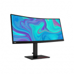 Monitorius Lenovo ThinkVision T34w-20 34 ", VA, UHD, 21:9, 4 ms, 350 cd/m&sup2;, Raven Juodas, Garantija 36 mėn., 3440 x 1440, 1 x HDMI 2.0, 1 x DP 1.2, 4 x USB 3.1 Gen1, 1 x USB Type-C Gen1