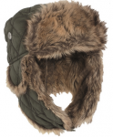 Mil-Tec Žieminė kepurė su kailiu, ŽALIA