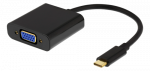 DELTACO USB 3.1 to VGA adapteris su audio, USB type C - VGA , 1080p in 60Hz, juodas / USBC-VGA6
