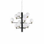 Pakabinamas &scaron;viestuvas Ideal Lux Suspended lamp with 12 lights COPERNICO, G9, juodas