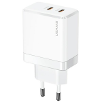 USAMS Tinklo įkroviklis 2xUSB-C T54 40W (only head) PD Fast Charging baltos spalvos CC172TC02 (US-CC172)