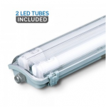 Lubinis &scaron;viestuvas 2x18W LED &scaron;viestuvas (su lempomis) V-TAC 120cm, atsparus vandeniui, 4000K (natūraliai balta)