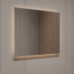 Mirrorsled Skaidrus veidrodis su LED galiniu ap&scaron;vietimu 800x1000 (statūs kampai) + mygtuku
